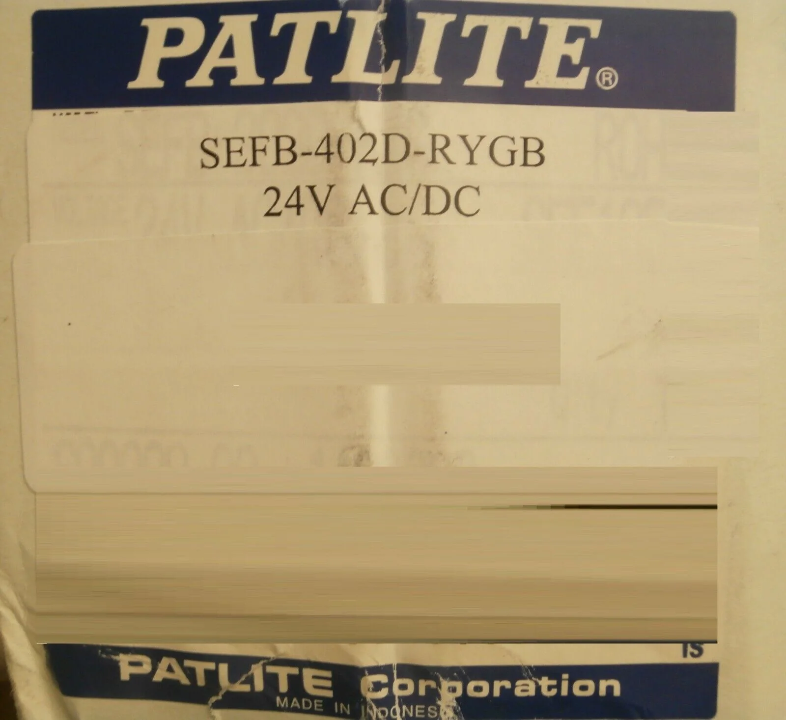 Patlite SEFB-402D-RYGB Indicator Light Tower 24V AC/DC New Surplus - Image 12