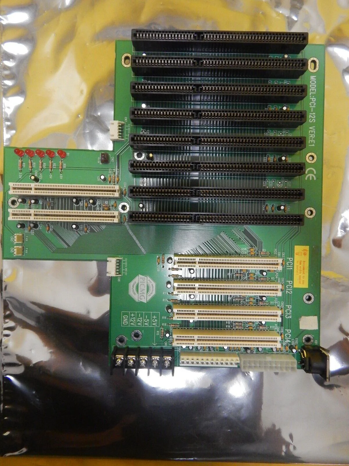 PCI Industrial Computers PCI-12S Backplane Board PCB Used Working - Image 5