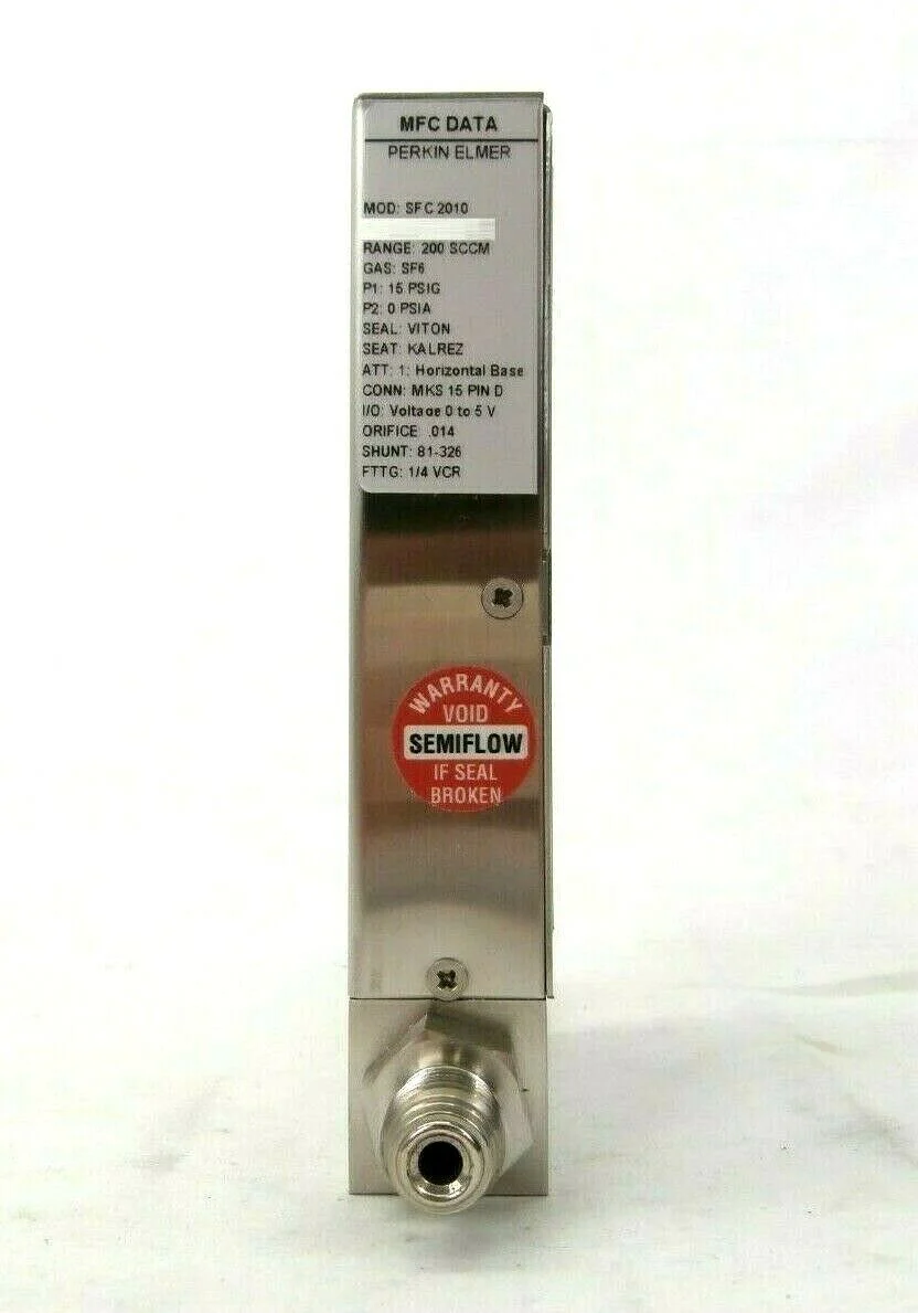 Perkin-Elmer SFC 2010 Mass Flow Controller MFC DNA 200 SCCM SF6 Working Spare - Image 4