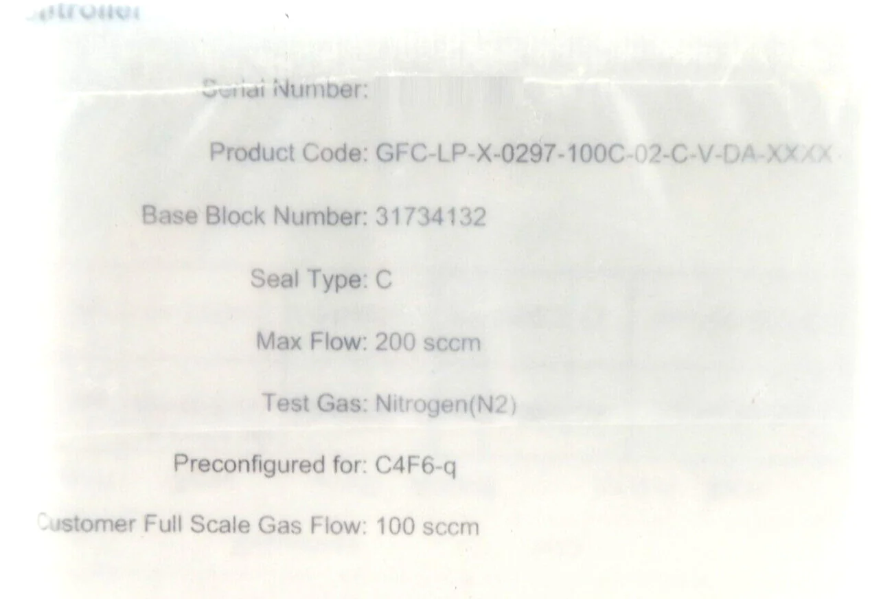 Pivotal Systems 32-02995 Mass Flow Controller MFC 100 SCCM C4F6-q New Surplus - Image 8