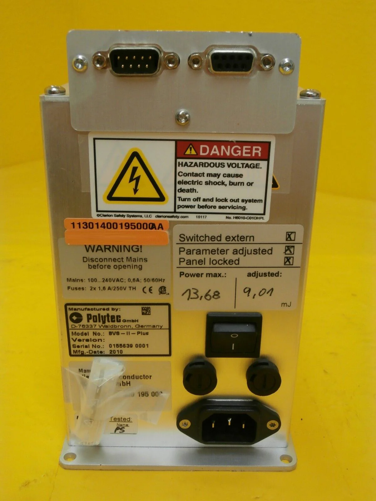 Polytec BVS-II-Plus Wontan Flash Stroboscope KLA-Tencor 11301400195000 Used - Image 3