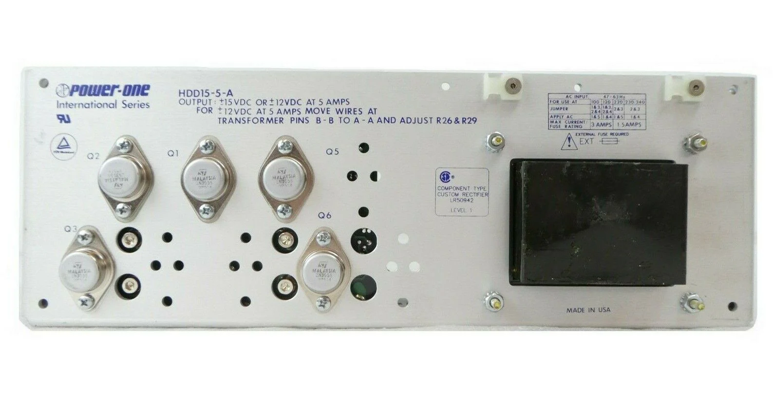 Power-One HDD15-5-A Power Supply ±15V KLA Instruments 2132 Working Surplus - Image 2