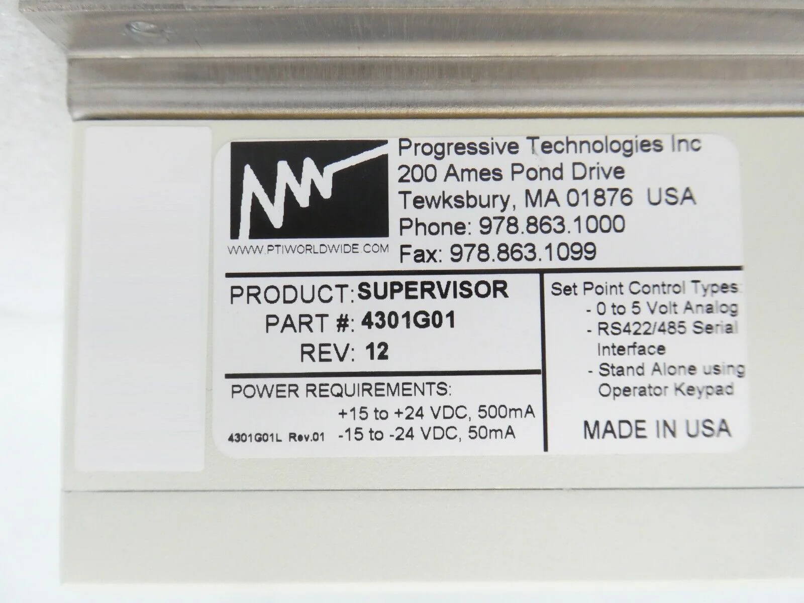 PTI Progressive Technologies 4301G01 Controller Sentry Supervisor Brooks Working - Image 7