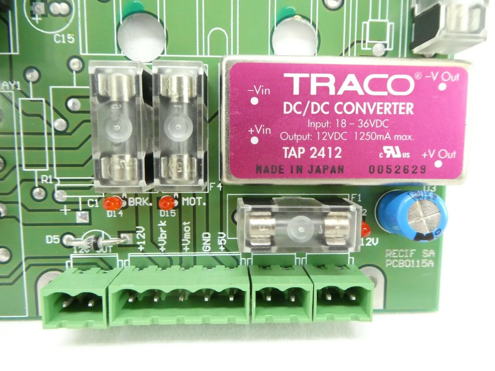 RECIF Technologies PWRC0115B DC/DC Converter Board PCB PCB0115A Working Surplus - Image 8