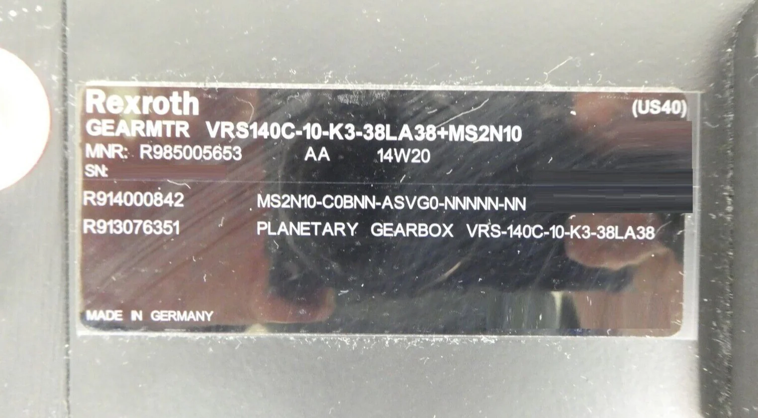 Rexroth R914000842 PM Motor MS2N10-C0BNN-ASVG0-NNNNN-NN with Gearbox Surplus - Image 9