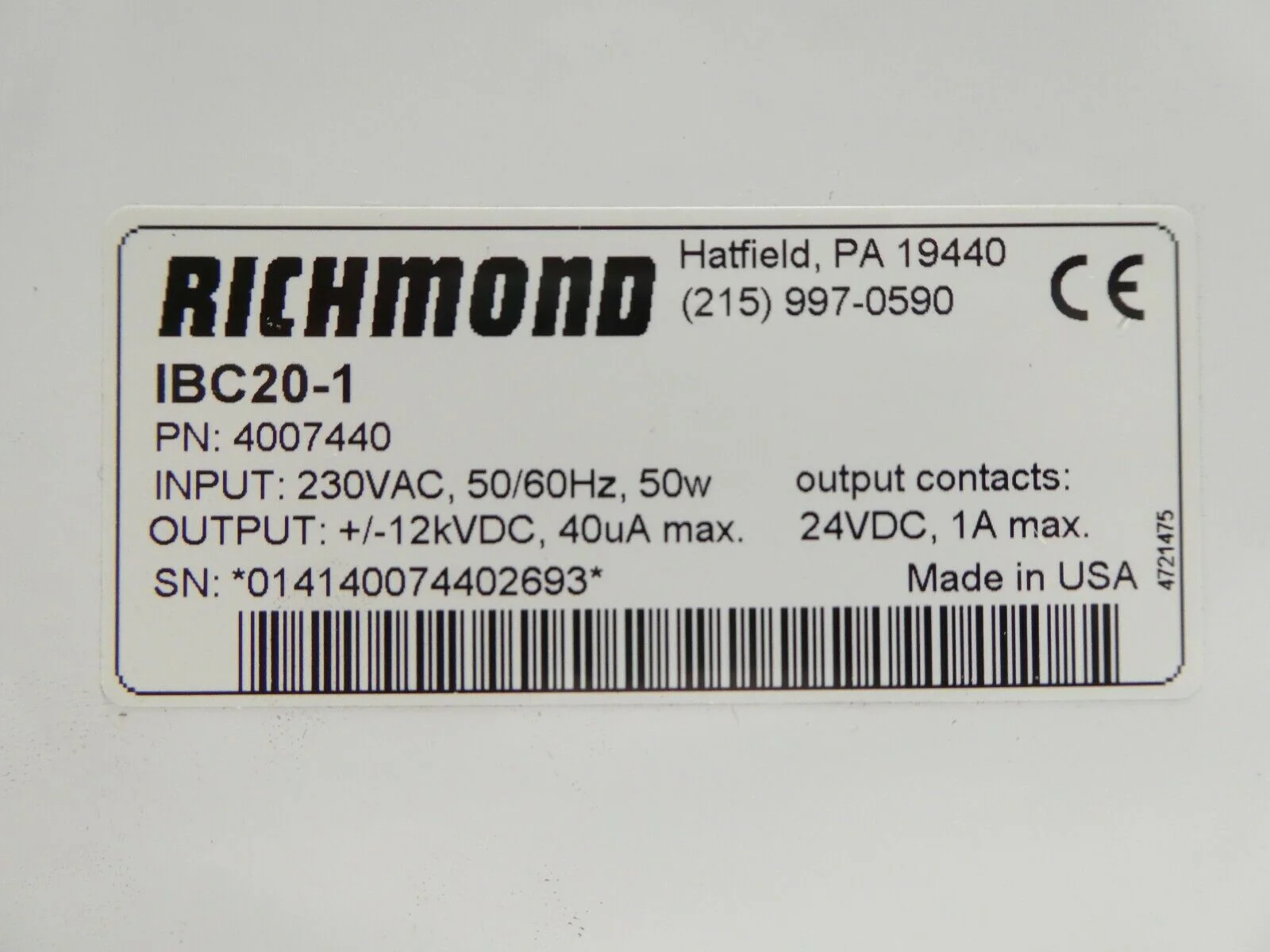 Richmond Technology 4007440 IBC Intelligent Balance Controller IBC20-1 Working - Image 11
