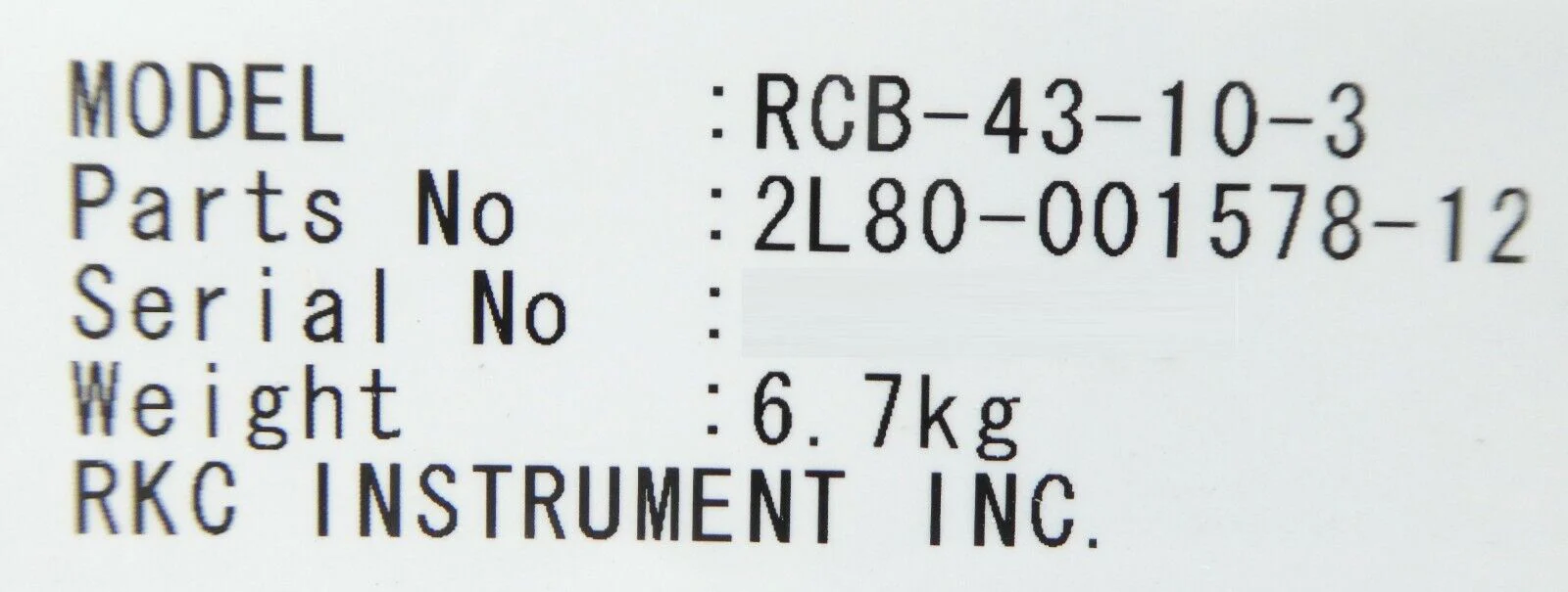 RKC 2L80-001578-12 Controller RCB-43-10-3 TEL Tokyo Electron MARK 8 Working - Image 9