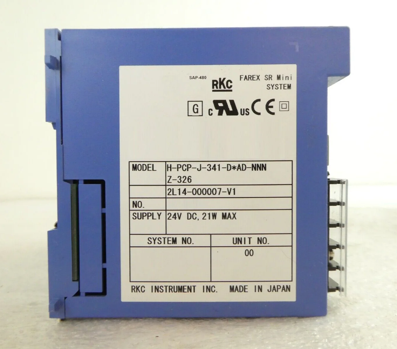 RKC FAREX SR Mini System H-PCP-J-341-D*AD-NNN H-TIO-J-F501-8*NN Lot of 7 Working - Image 7