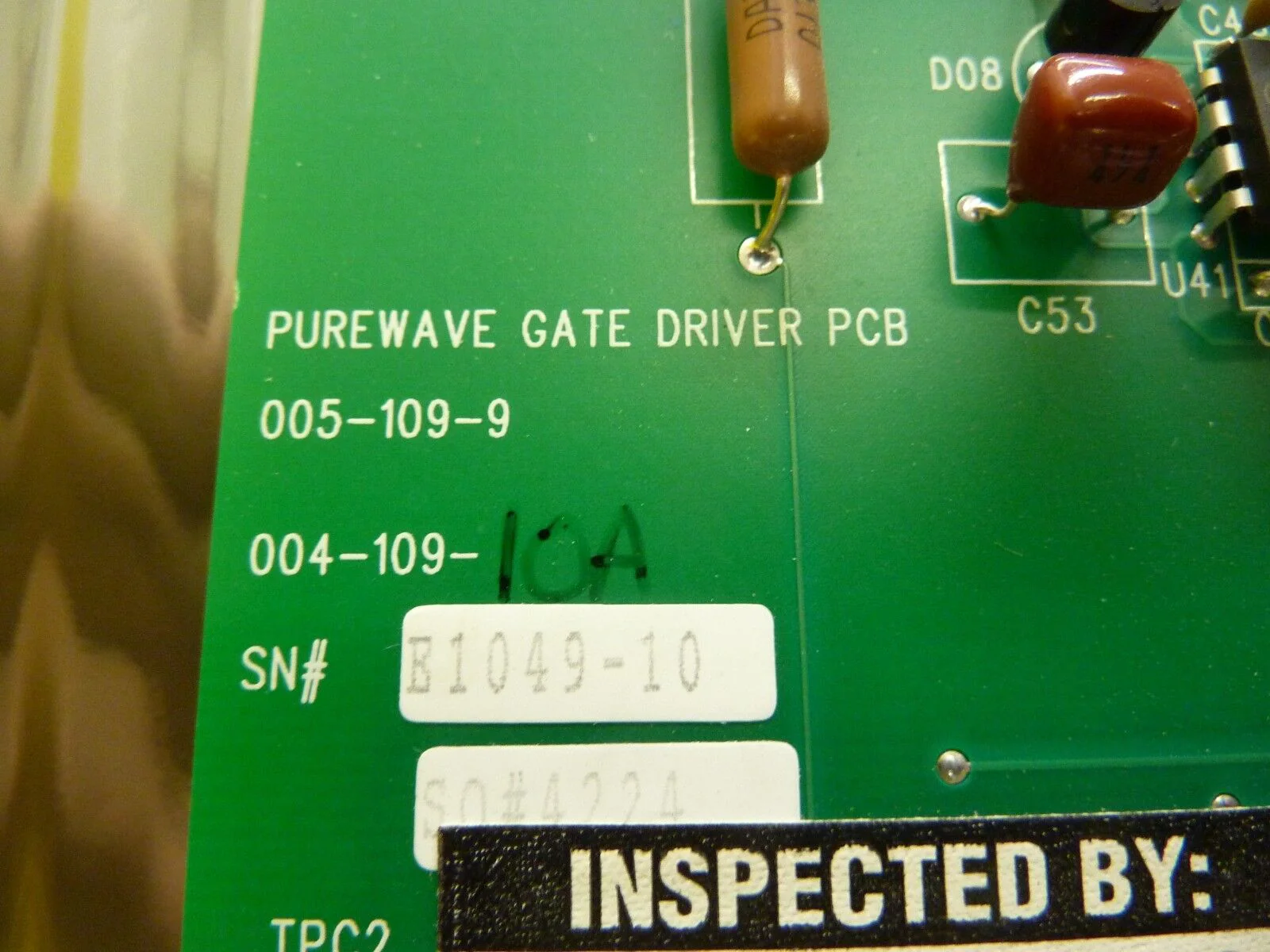 S&C Electric 005-109-9 Purewave Gate Driver Board PCB 004-109-10A Used Working - Image 9