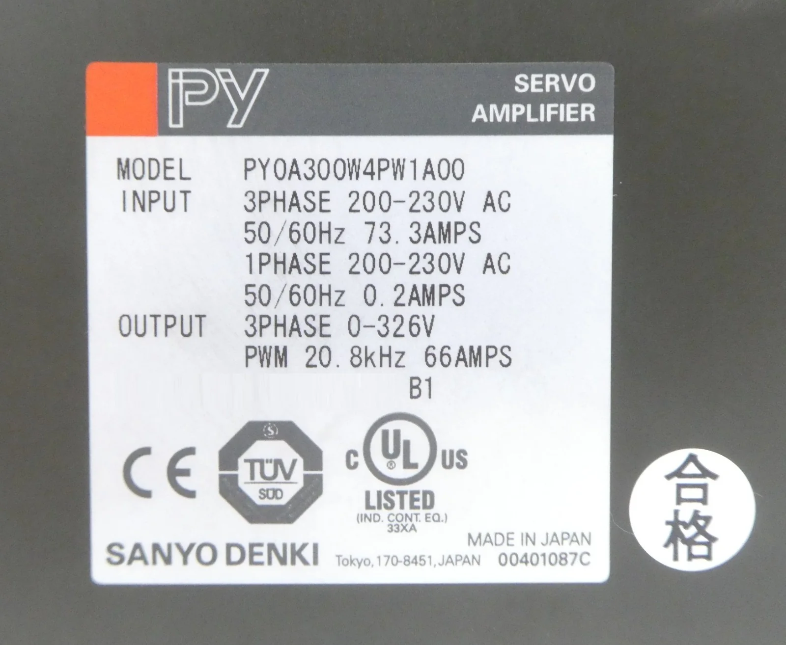 Sanyo Denki PY0A300W4PW1A00 DRV3 PY Servo Amplifier Working - Image 11