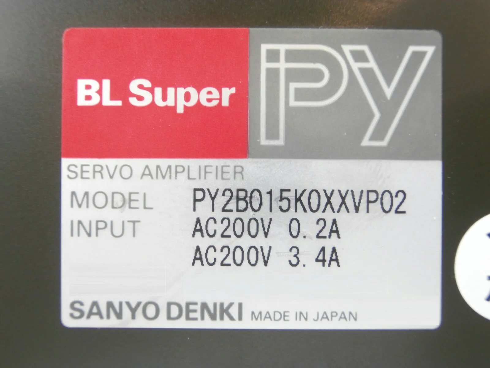Sanyo Denki PY2B015K0XXVP02 Servo Drive BL Super PY Working Surplus - Image 9