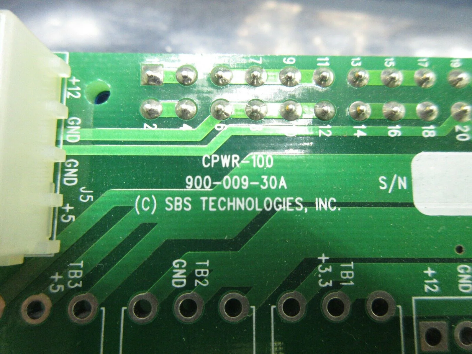 SBS Technologies 900-009-30A Interface Board PCB CPWR-100 AMAT 0790-07907 Used - Image 11
