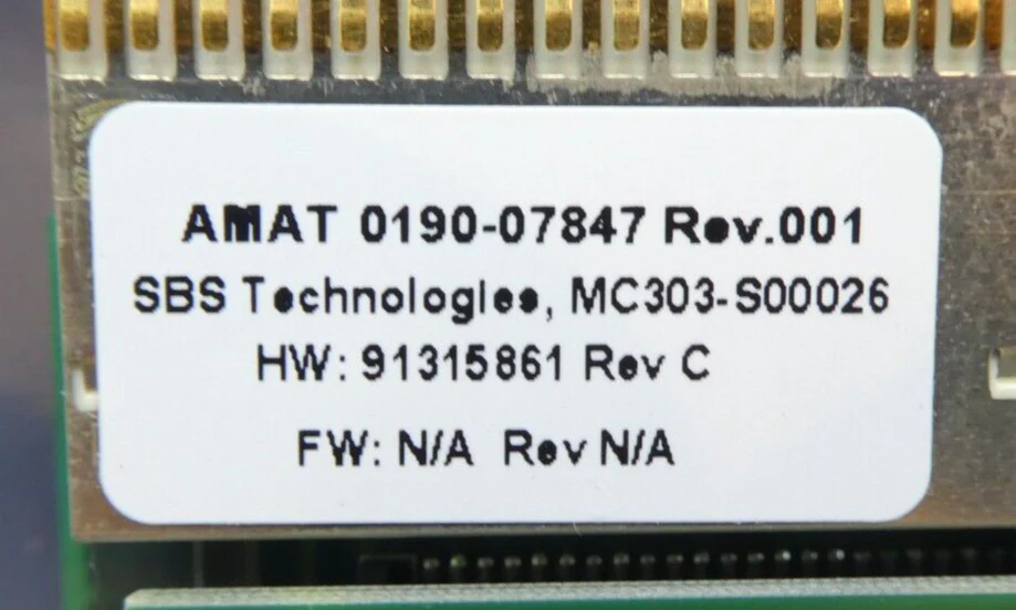 SBS Technologies MC303-S00026 PCB Card AMAT 0190-07847 Missing Face Plate As-Is - Image 13