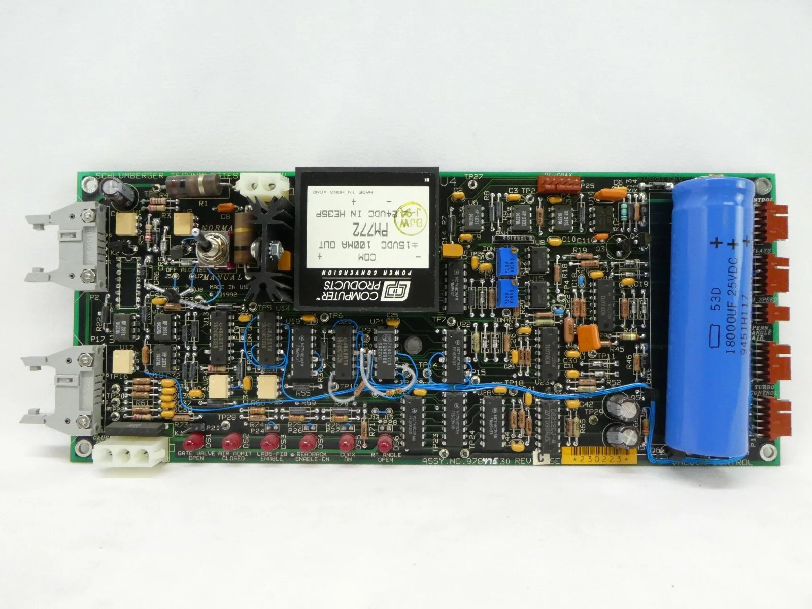 Schlumberger Technologies 97847530 Vacuum Control PCB Card IDS-1000 Surplus - Image 2