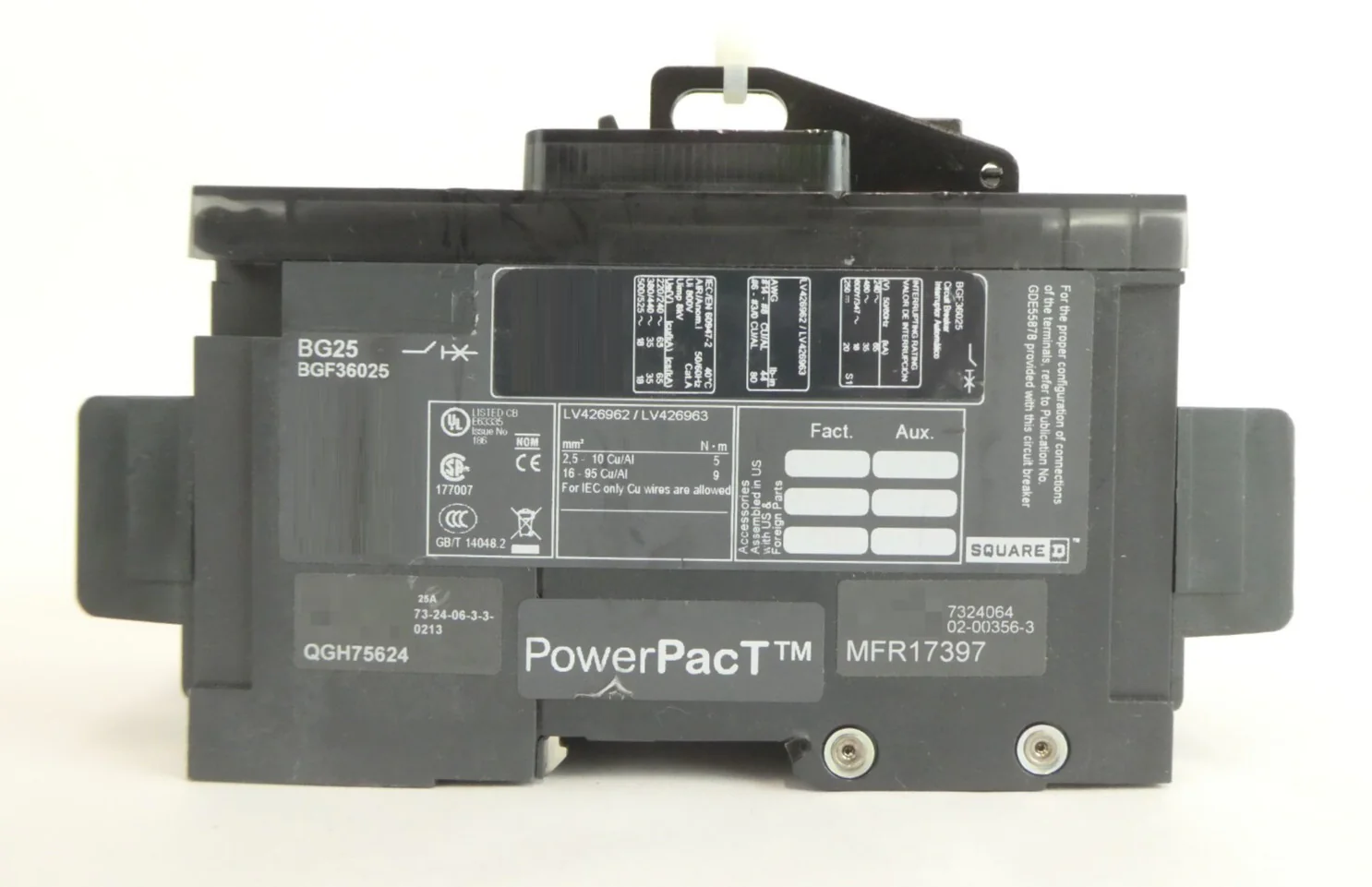 Schneider Electric BGF36025 3 Pole Circuit Breaker PowerPacT Lot of 3 Working - Image 23