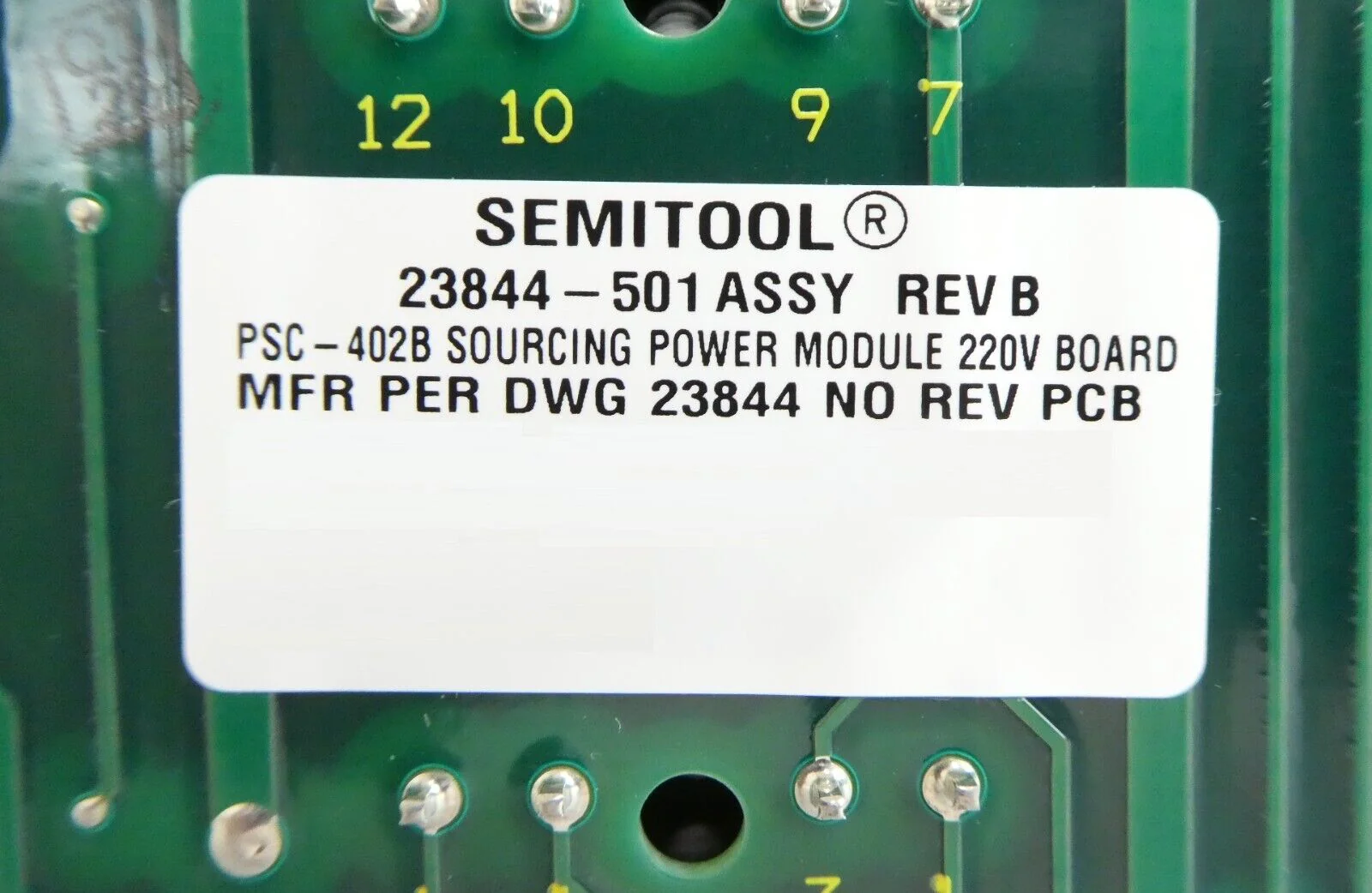 Semitool 23844-501 Power Module Sourcing PCB Board 220V 23844 New Surplus - Image 13