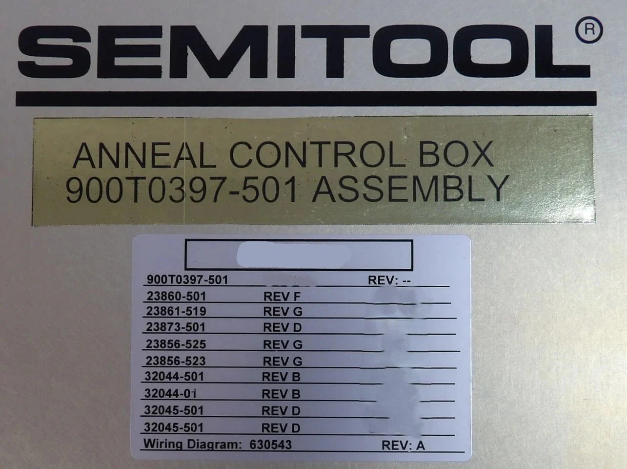 Semitool 900T0397-501 Anneal Control Box Assembly New Surplus - Image 10
