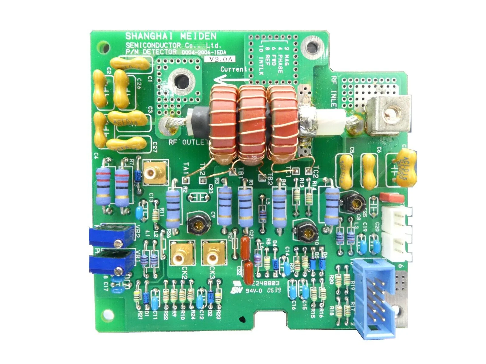 Shanghai Meiden D004-2006-IEDA P/M Detector PCB E248803 V 2.0A Working Surplus - Image 2