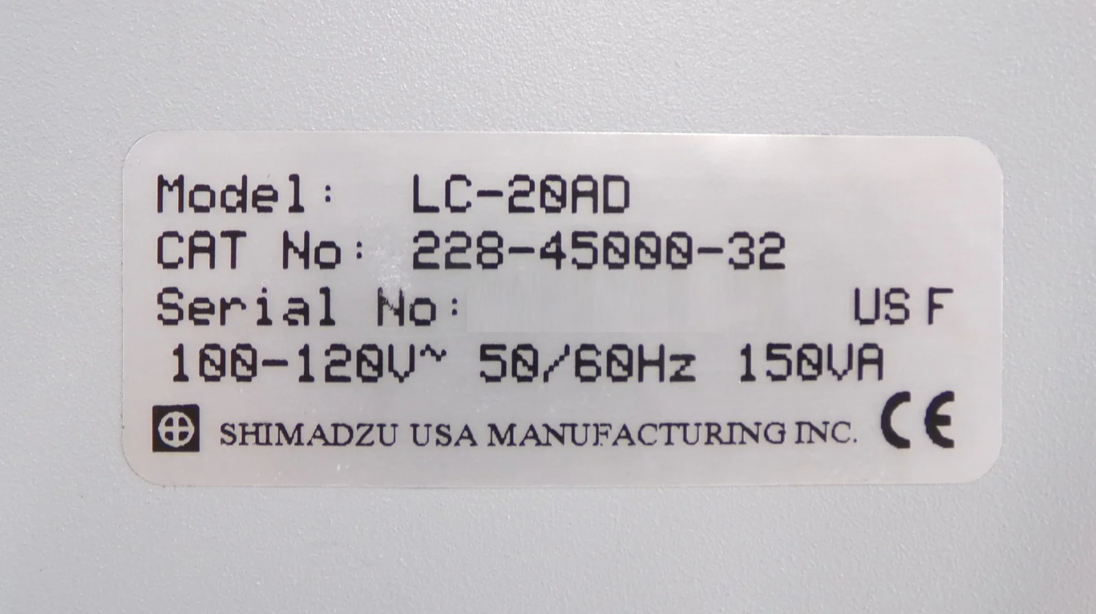 Shimadzu 228-45000-32 Liquid Chromatography LC-20AD V1.06 Untested Dented As-Is - Image 14
