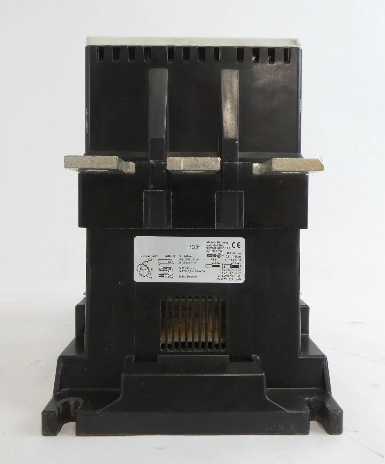 Siemens 3TF5522-0AK6 3-Pole Industrial Contactor 3TF55 Working Surplus - Image 6