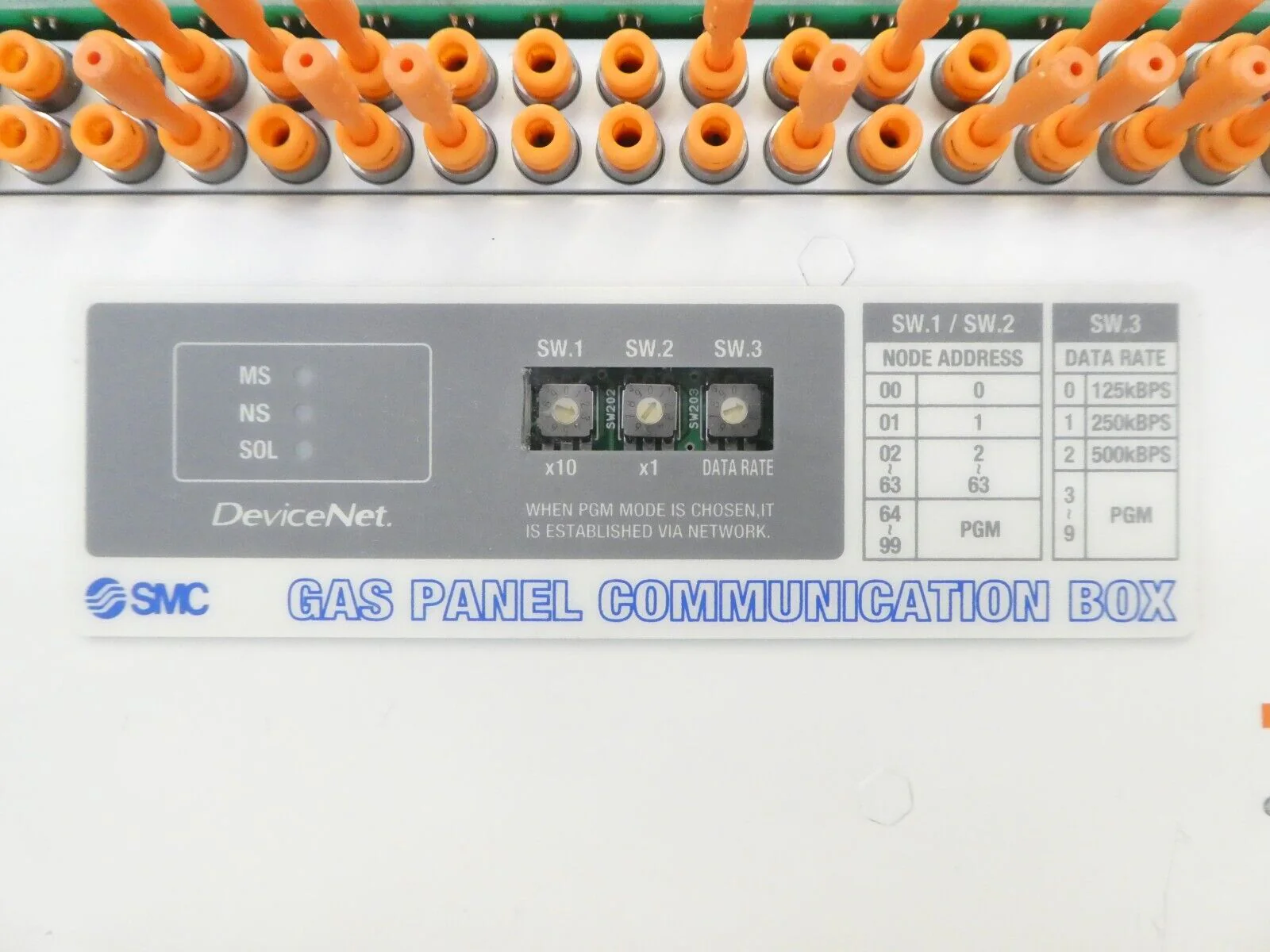 SMC IN587-04-A 42-Port Gas Panel VV100-49-X86 with Communication Box Working - Image 7
