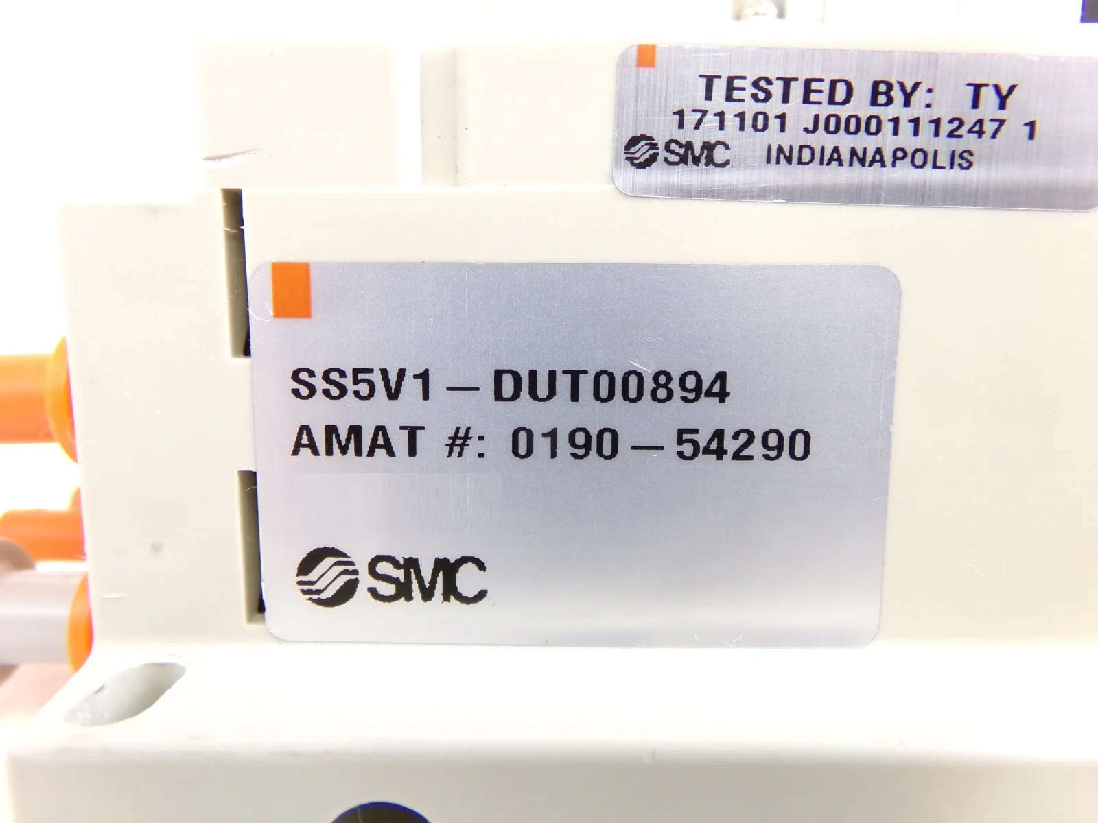SMC SS5V1-DUT00894 15-Port Pneumatic Manifold AMAT 0190-54290 Working - Image 10