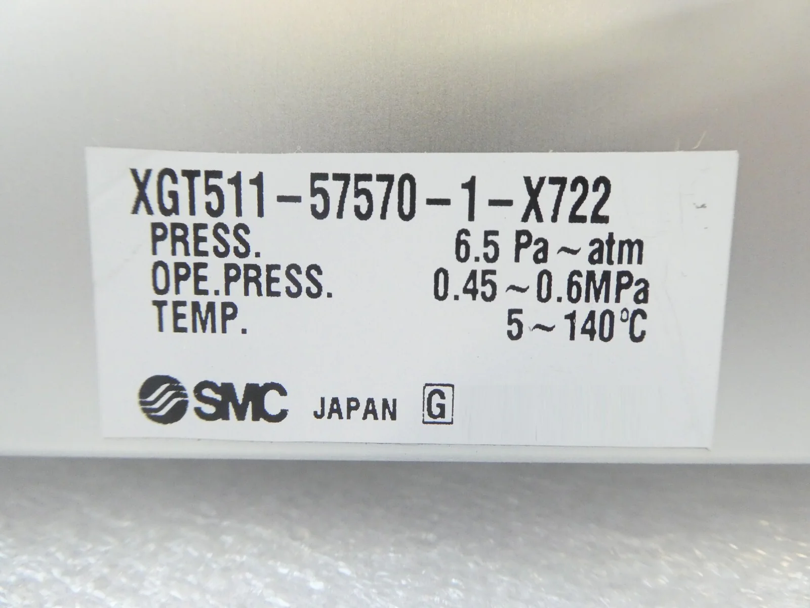SMC XGT511-57570-1-X722 High Vacuum Slit Valve TEL L15U80-000405-11 New Surplus - Image 12