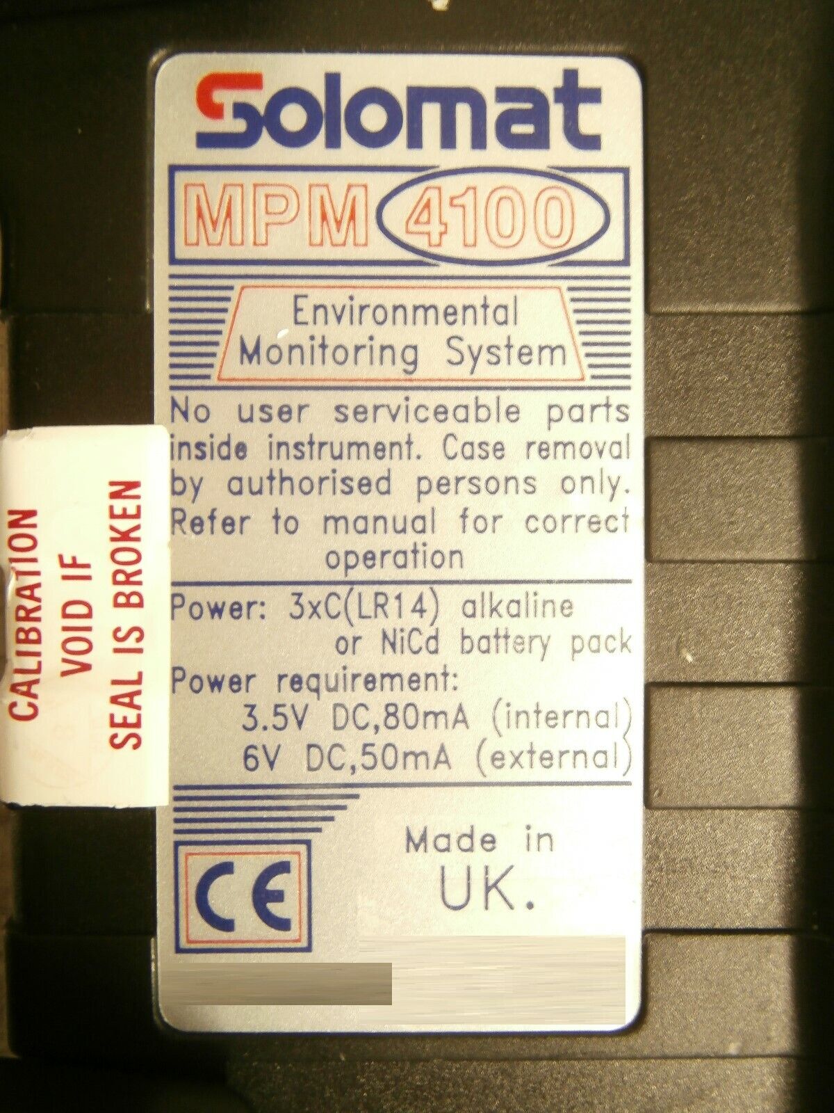 Solomat MPM 4100 Environmental Monitoring System with P355E Probe Tested Working - Image 12