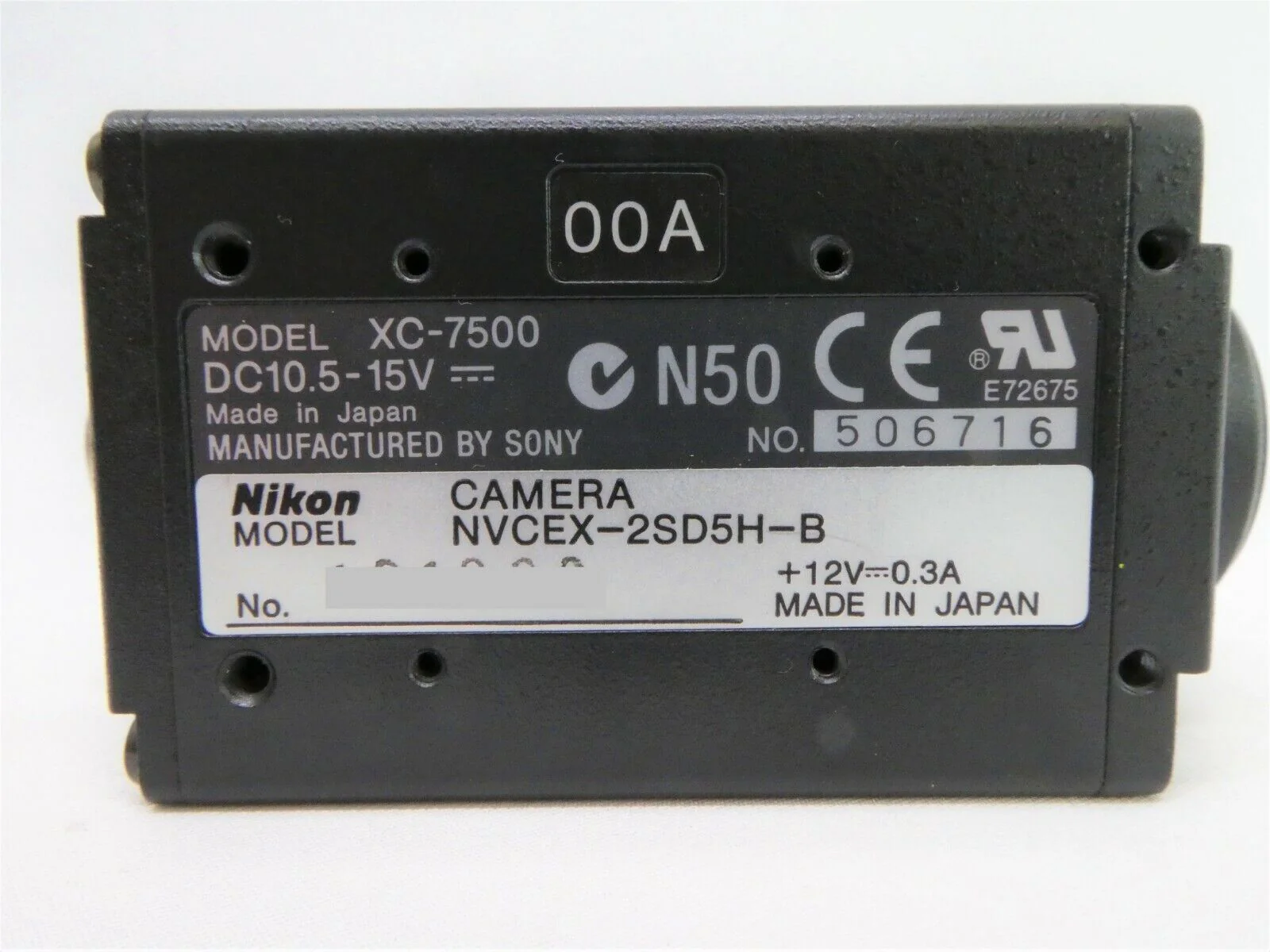 Sony XC-7500 VGA Camera Module 00A Nikon NVCEX-2SD5H-B NSR-S205C Working Spare - Image 7