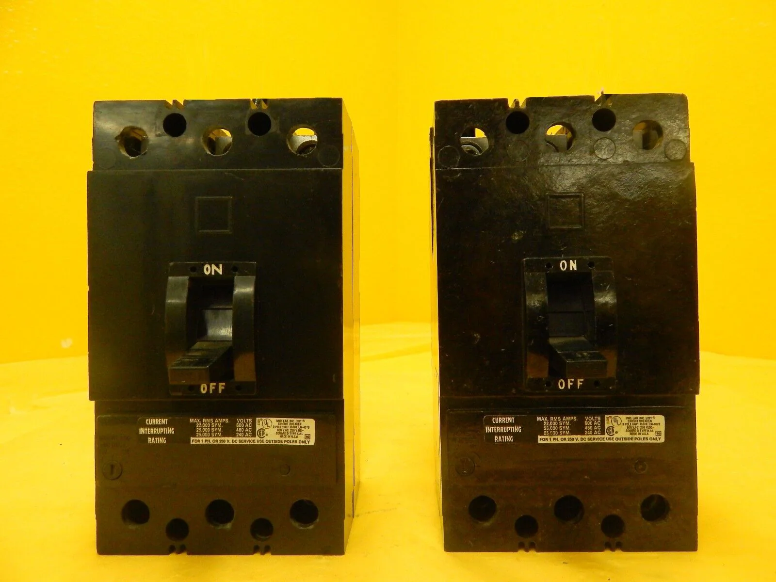 Square D 4014001 Magnetic Circuit Breaker Reseller Lot of 2 Used Working - Image 2