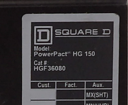 Square D HG 150 Circuit Breaker HGF36125 HGF36080 Reseller Lot of 2 Working - Image 8