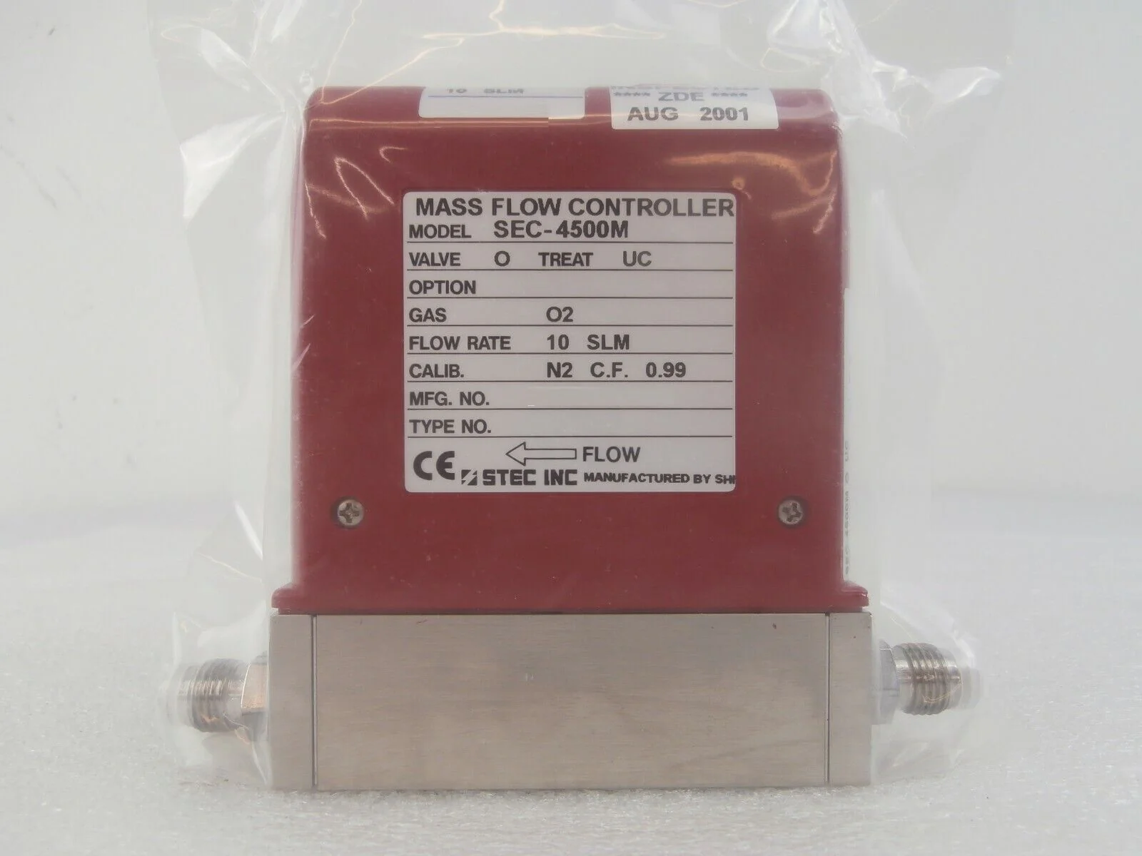 STEC SEC-4500M Mass Flow Controller MFC SEC-4500 10 SLM O2 OEM Refurbished - Image 3