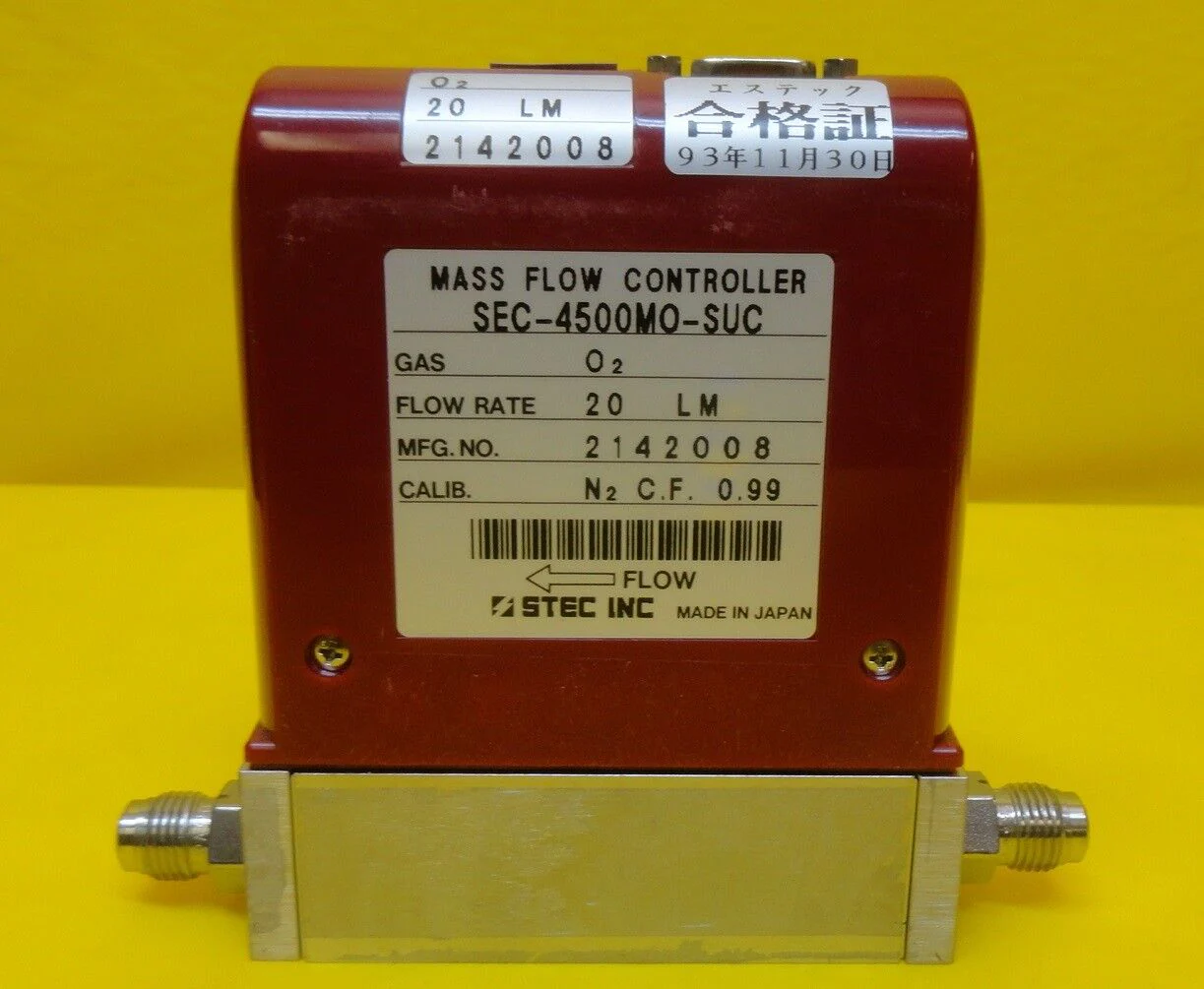 STEC SEC-4500MO-SUC Mass Flow Controller MFC SEC-4500 20 LM O2 Used Working - Image 3