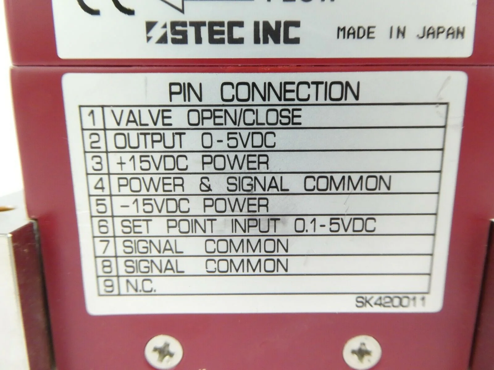 STEC SEC-7330M MFC Mass Flow Controller SEC-7330 400 CCM CF4 Working Spare - Image 11