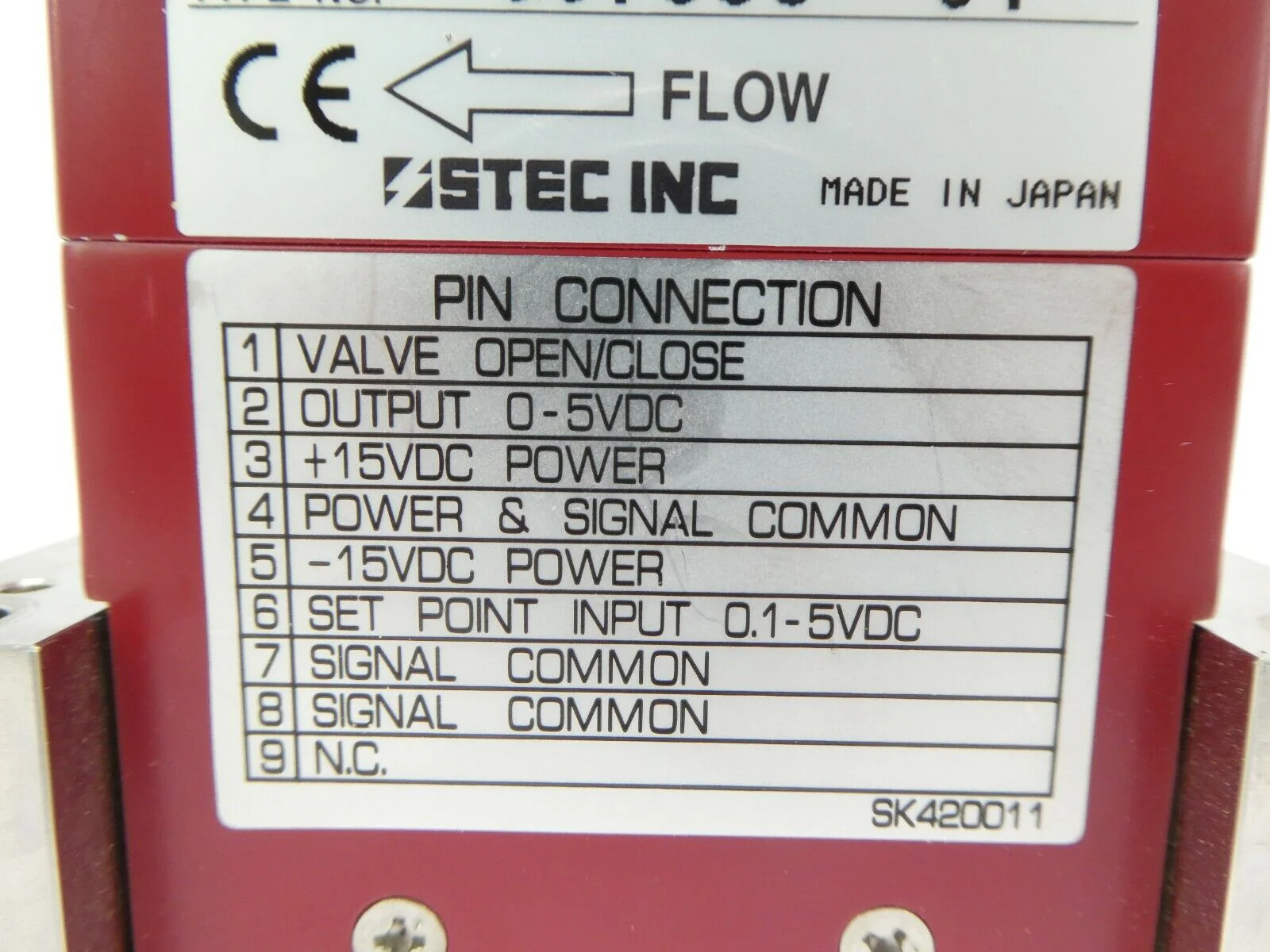 STEC SEC-7330M MFC Mass Flow Controller SEC-7330 500 CCM Ar Working Spare - Image 11