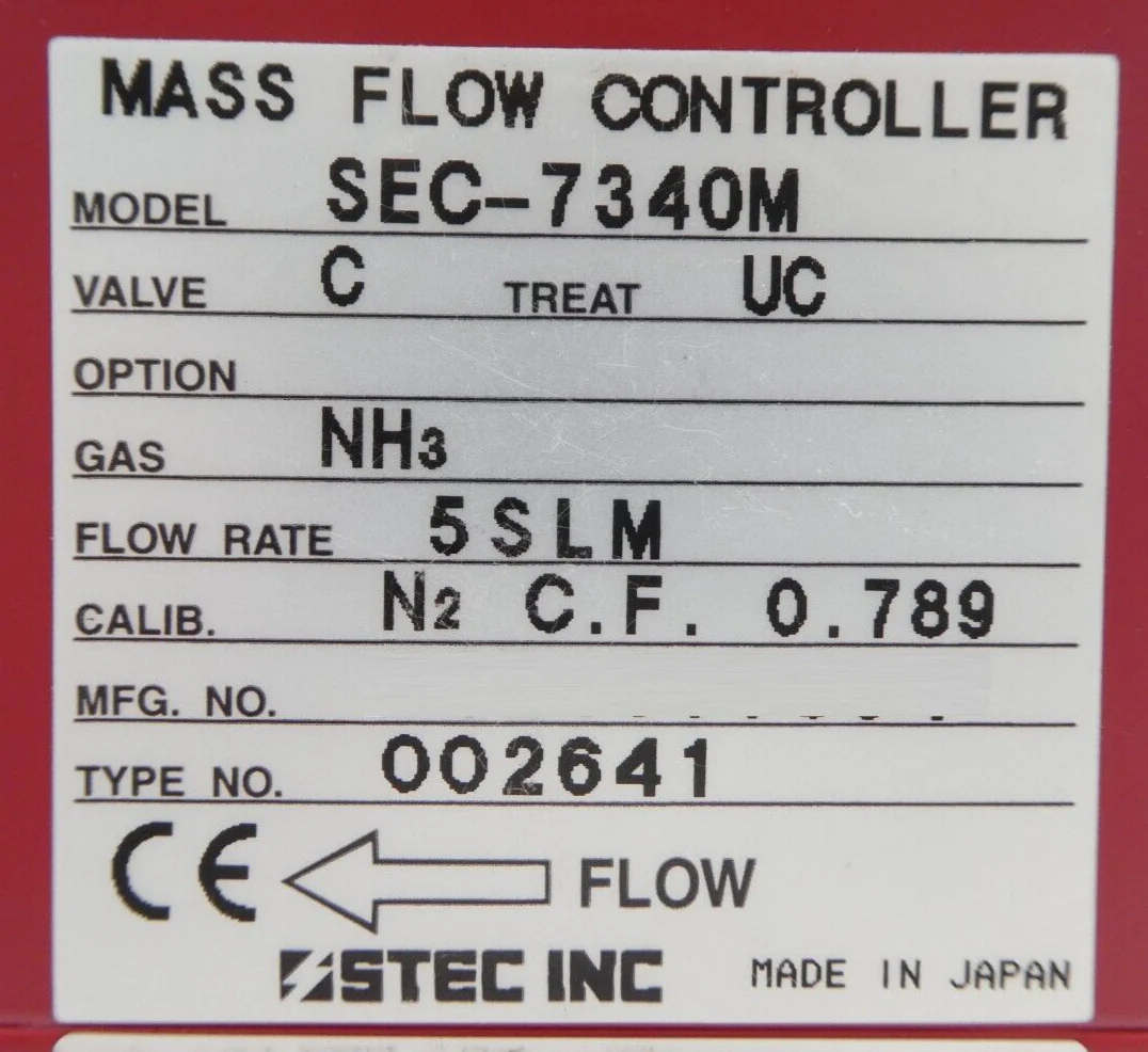 STEC SEC-7340M Mass Flow Controller MFC 5 SLM NH3 Reseller Lot of 5 Working - Image 12