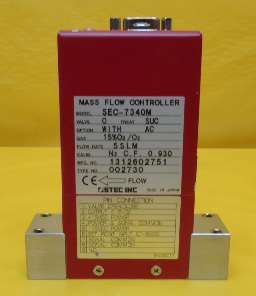 STEC SEC-7340M Mass Flow Controller MFC SEC-7340 5 SLM 15%O3/O2 Used Working - Image 3