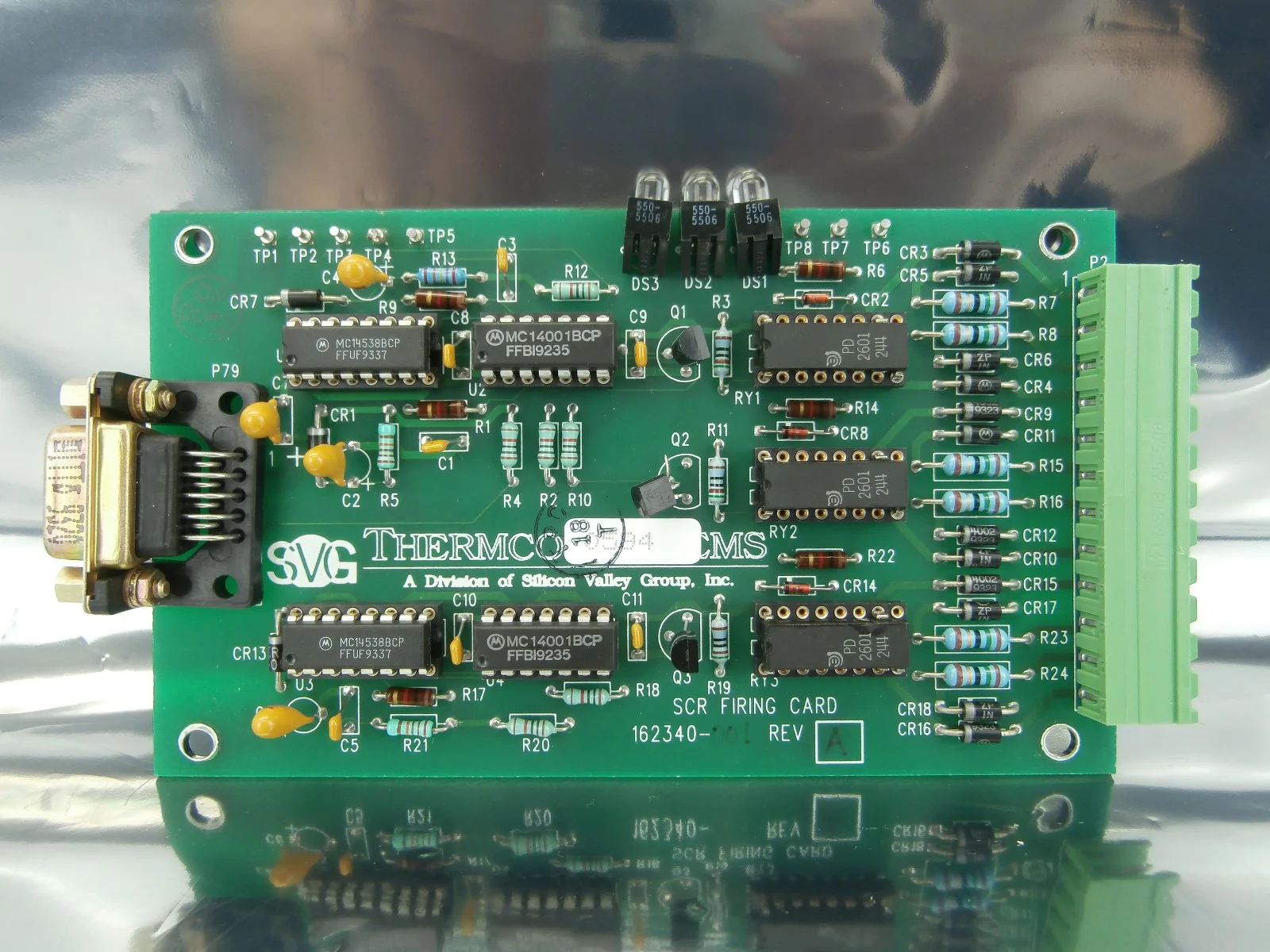 SVG Silicon Valley Group 162340-001 SCR Firing Card PCB Thermco Systems Used - Image 2