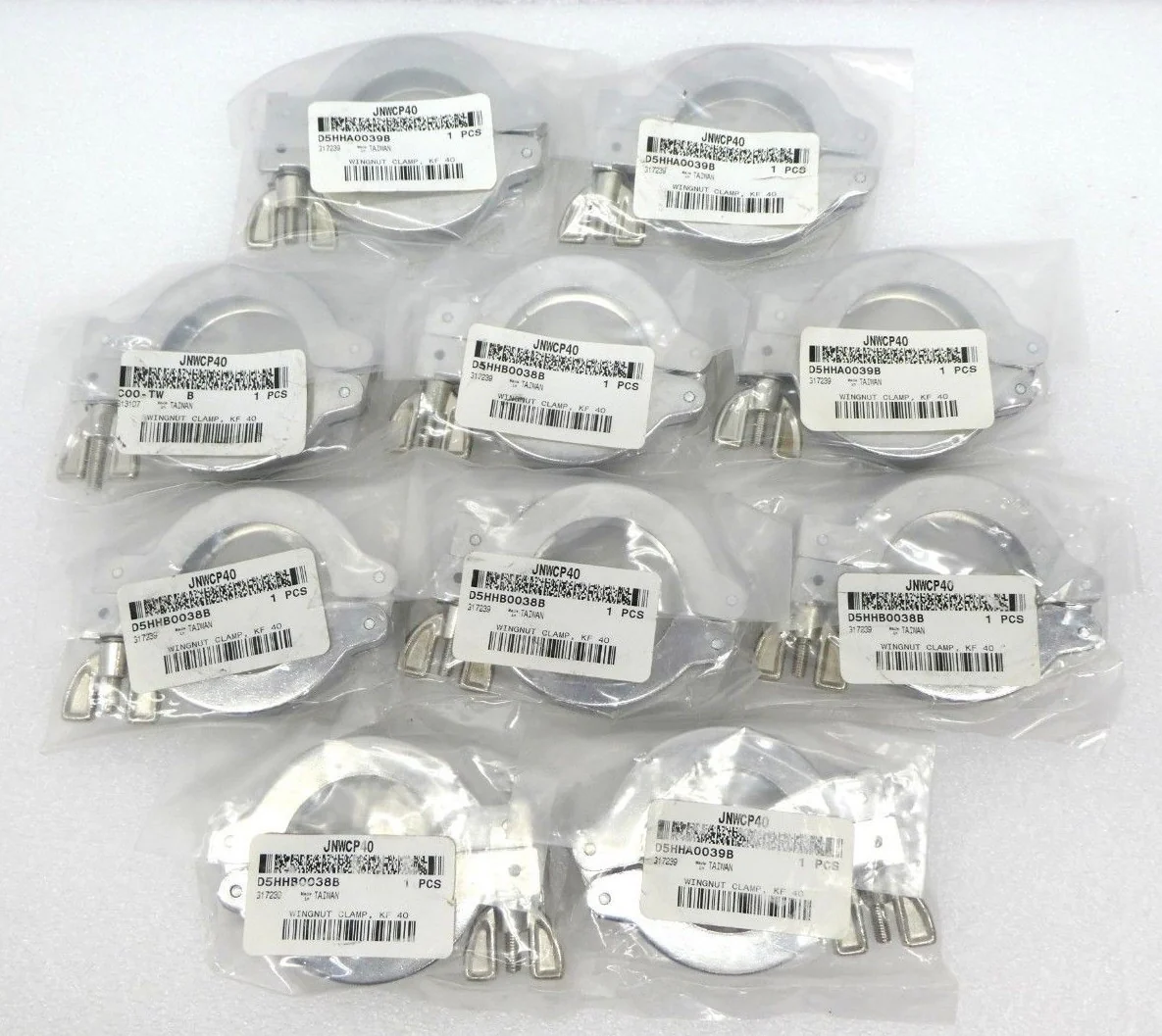 Swagelok JNWCP40 Vacuum Wingnut Clamp NW40 KF40 Reseller Lot of 10 New Surplus - Image 2