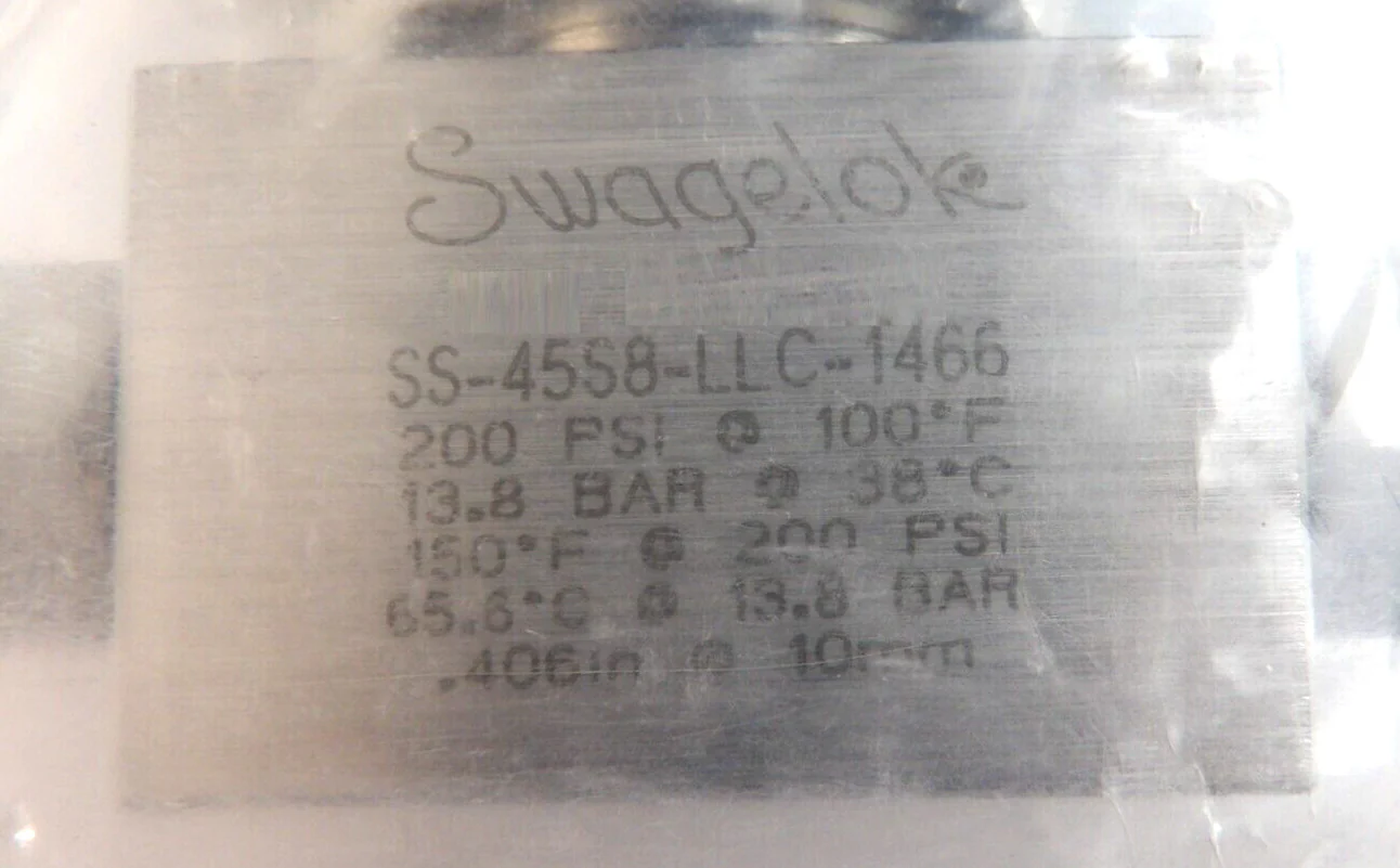 Swagelok SS-45S8-LLC-1466 Stainless Steel 40 Series Ball Valve Lot of 2 New - Image 7