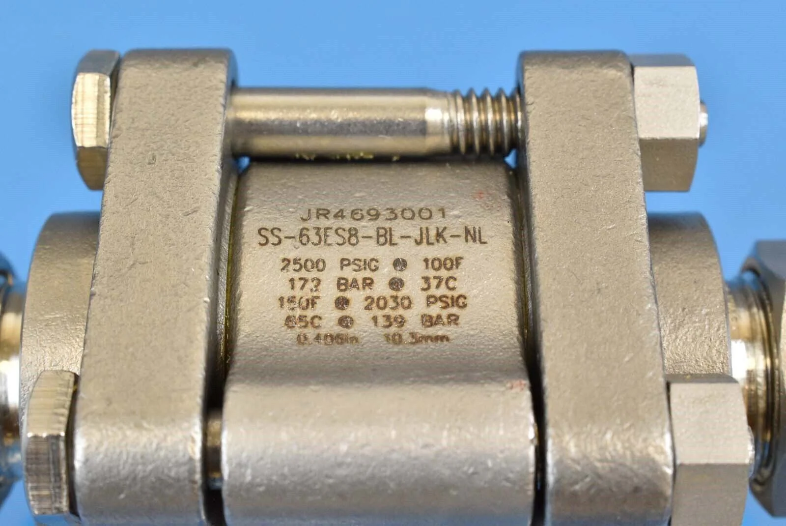 Swagelok SS-63E58-BL-JLK-NL Stainless Steel 3-Piece 60 Series Ball Valve - Image 3
