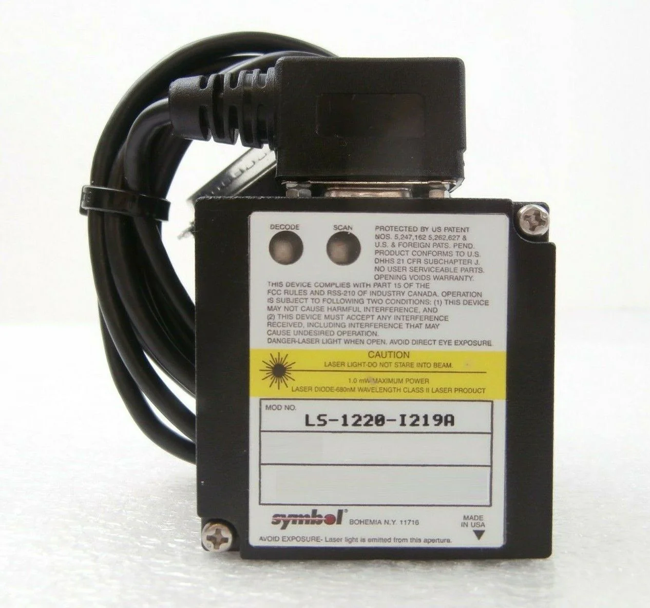 Symbol LS Series Barcode Reader LS-1220-I219A LS-6620-I100AG Lot of 3 Working - Image 3