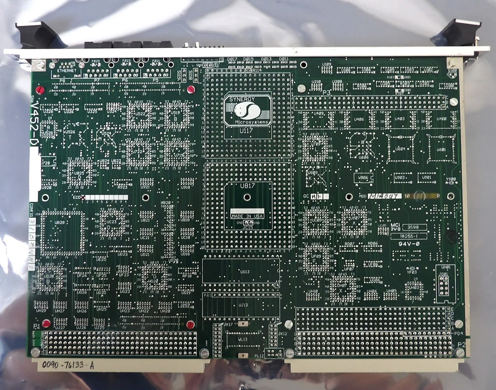 Synergy V452-D SBC Single Board Computer VME Card 0090-76133 Bent Pins As-Is - Image 6