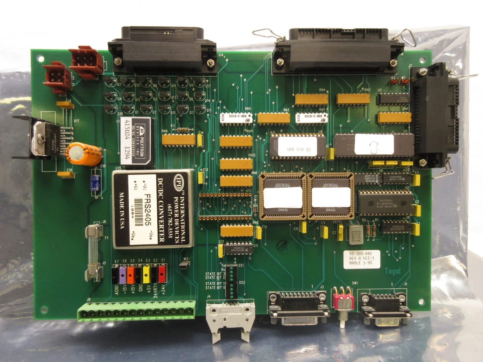 Tegal 99-385-001 DC/DC Converter Board PCB Rev. A 6500 HRe Dual Frequency Used - Image 2