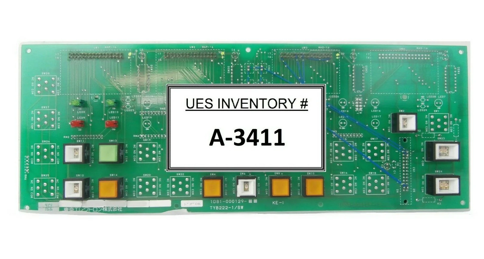 TEL Tokyo Electron 1D81-000129 Interface Panel PCB TYB222-1/SW Unity II As-Is