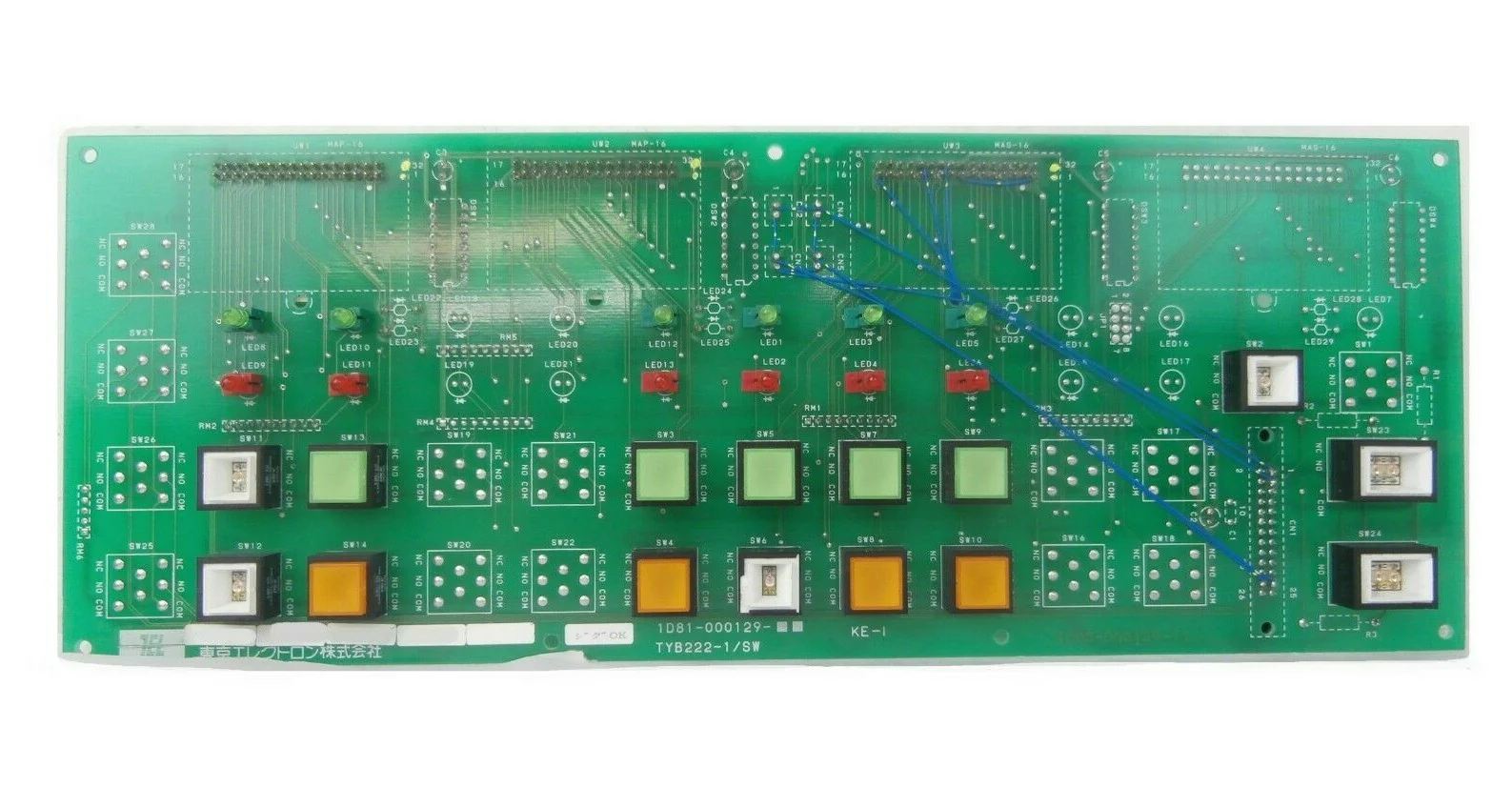 TEL Tokyo Electron 1D81-000129 Interface Panel PCB TYB222-1/SW Unity II As-Is - Image 2