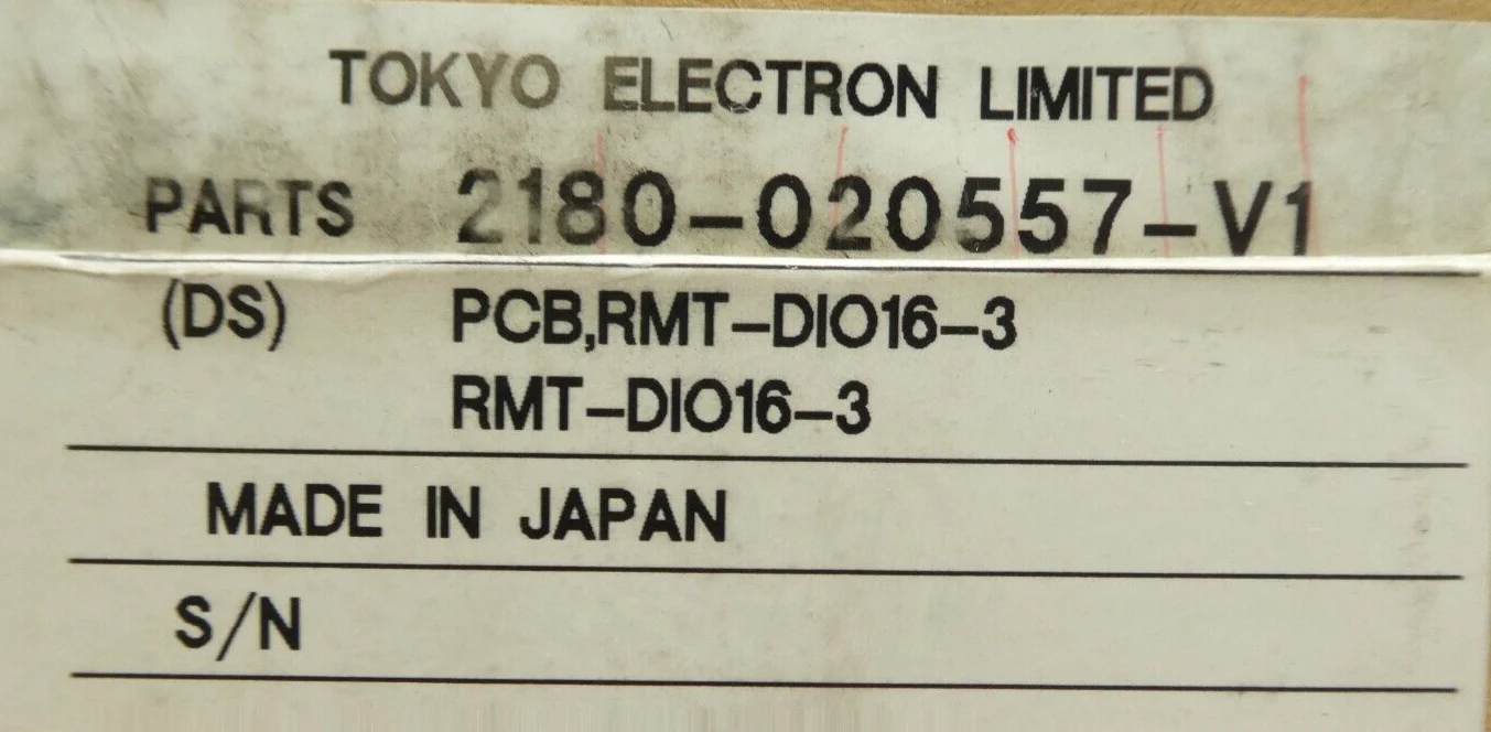 TEL Tokyo Electron 2180-020557-V1 Digital I/O PCB RMT-DIO16-3 New Surplus - Image 11