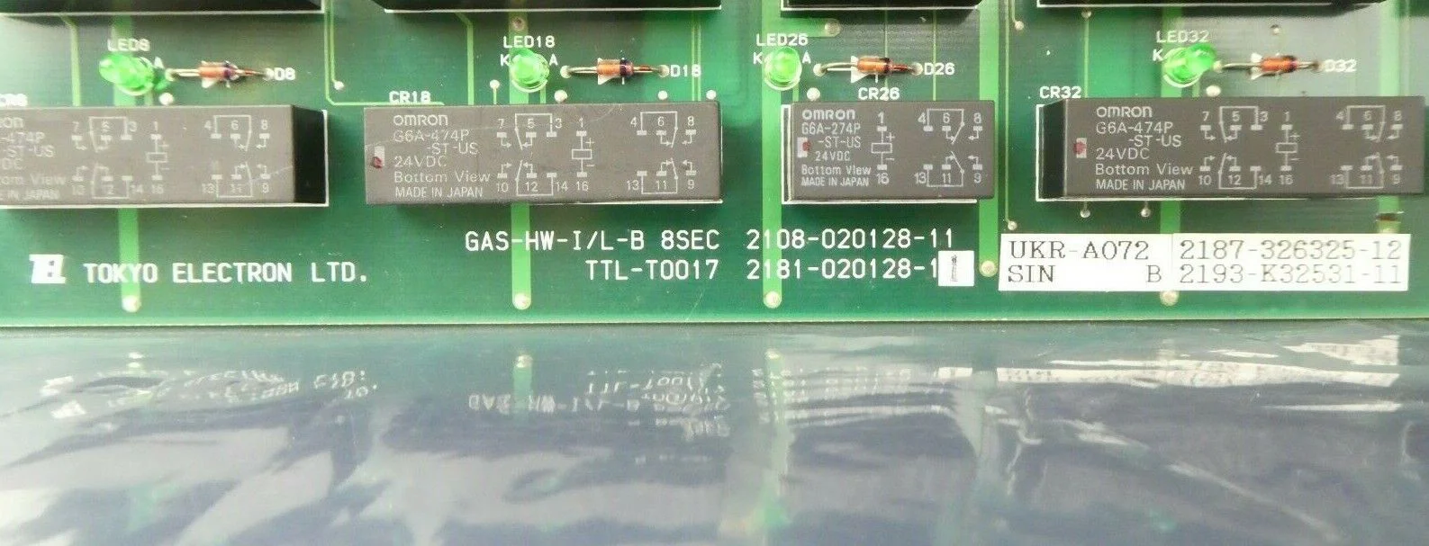 TEL Tokyo Electron 2181-020128-11 Gas I/L Board PCB GAS-HW-I/L-B 8SEC Working - Image 10