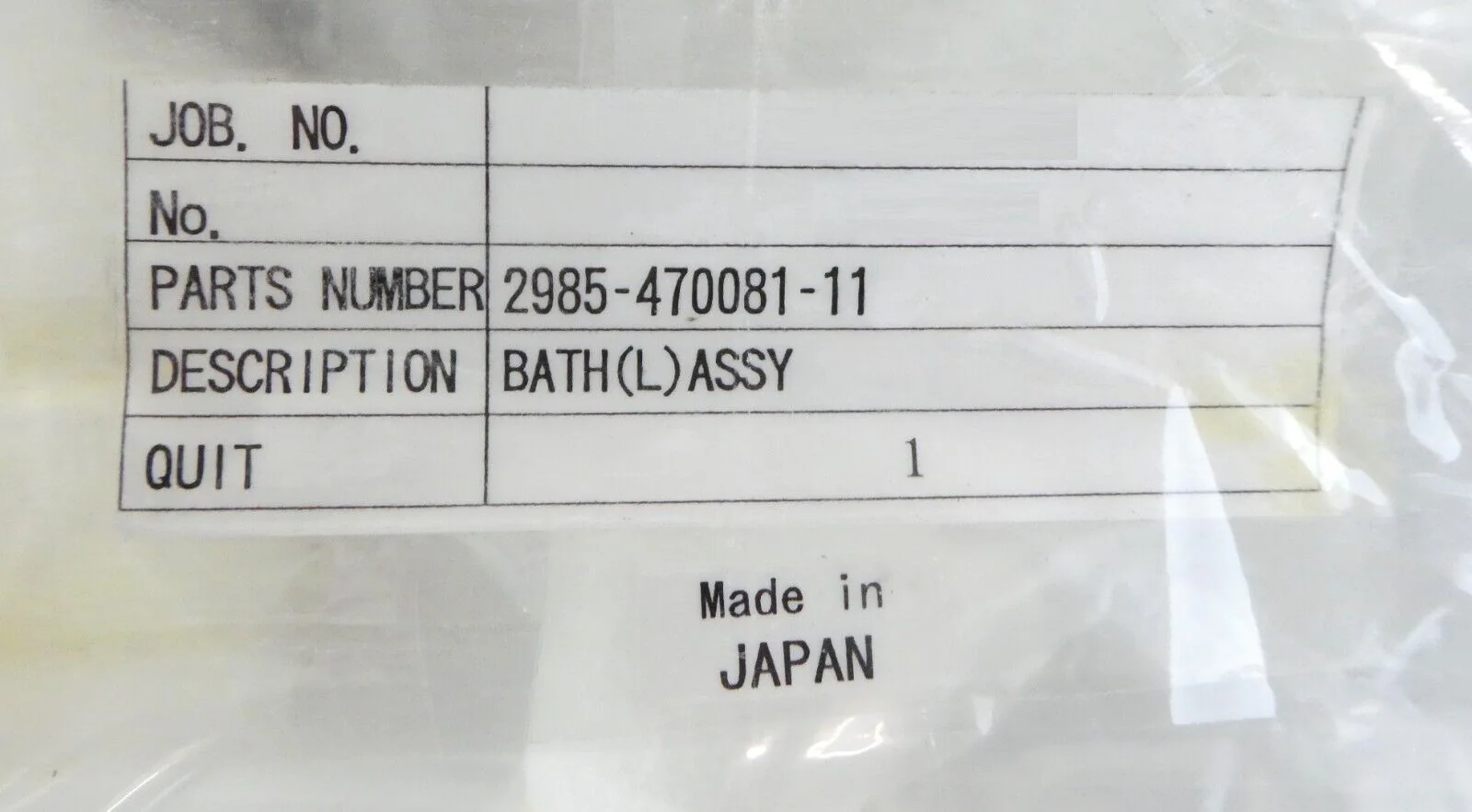 TEL Tokyo Electron 2985-470081-11 Left Bath Assembly New Surplus - Image 7