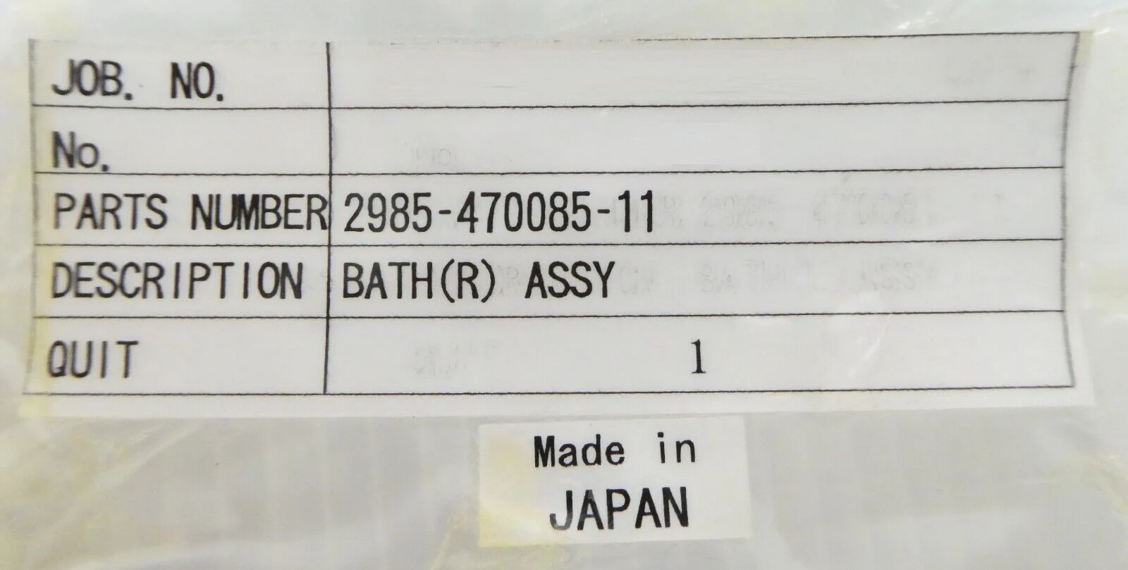 TEL Tokyo Electron 2985-470085-11 Right Bath Assembly New Surplus - Image 7